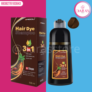 SHAMPOO TINTE HAIR DYE 500ML 3 EN 1 MARRON