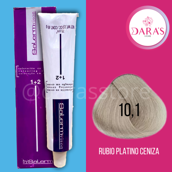 TINTE SALERMVISON 75GR - 10.1 RUBIO PLATINO CENIZO