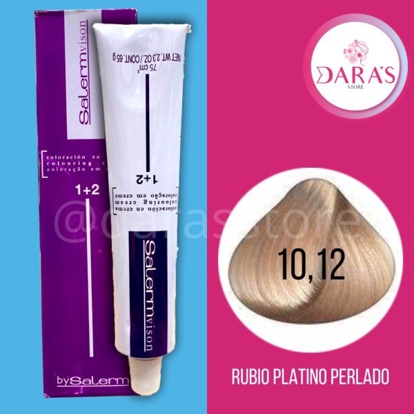 TINTE SALERMVISON 75GR - 10.12 RUBIO PLATINO PERLADO