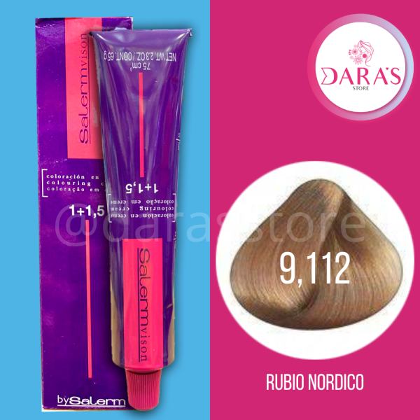 TINTE SALERMVISON 75GR - 9.112 RUBIO NORDICO