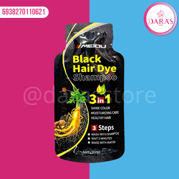 SHAMPOO BLACK HAIR 3 EN 1 DYE 30ML SOBRE