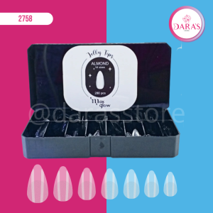 UÑAS JELLY MAXGLOW 280 PIEZAS ALMOND