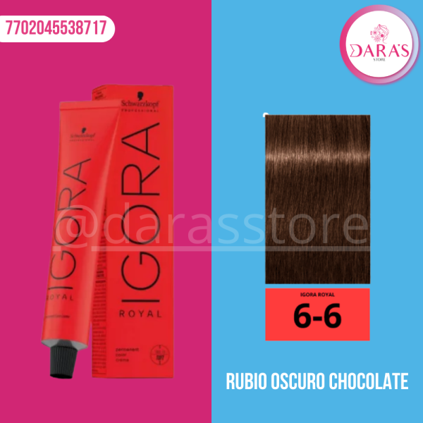 TINTE IGORA 60GR 6-6 RUBIO OSCURO CHOCOLATE