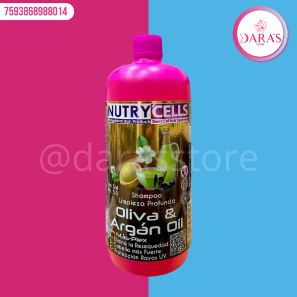 SHAMPOO NUTRYCELLS OLIVA Y ARGAN 1LT