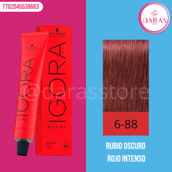 TINTE IGORA 60GR 6-88 RUBIO OSCURO ROJO INTENSO