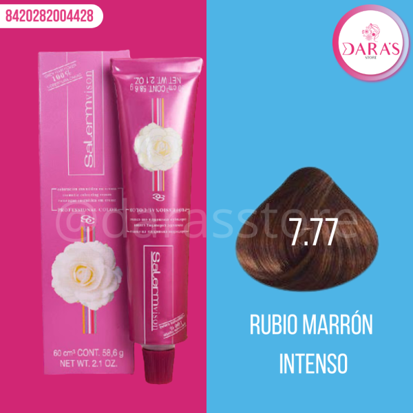 TINTE SALERM 60GR - 7.77 RUBIO MARRON INTENSO