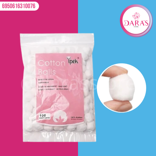 ALGODON COTTON BALLS IPEK DE 100 UNIDADES