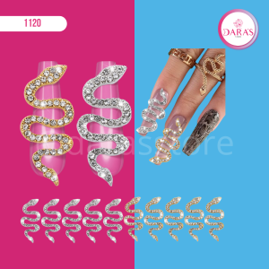 DECORACIONES DE SERPIENTE PARA UÑAS