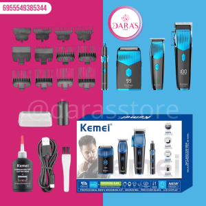 MAQUINA INALAMBRICA DE AFEITAR KEMEI 4 EN 1 KM-8534
