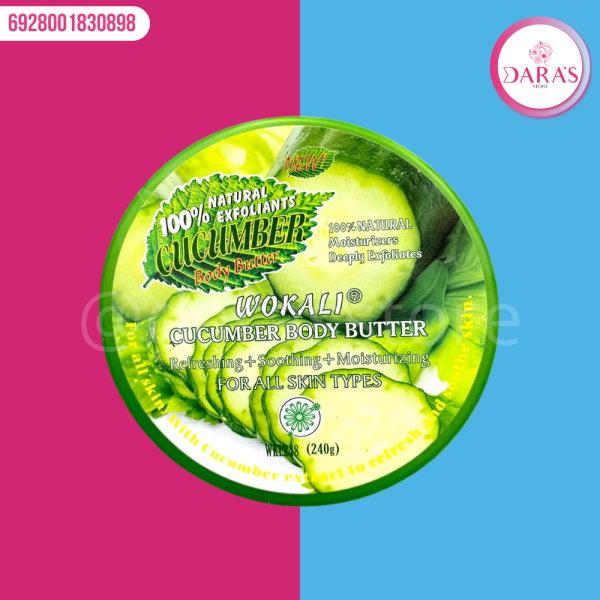 CREMA CORPORAL WOKALI HIDRATANTE DE PEPINO 240GR