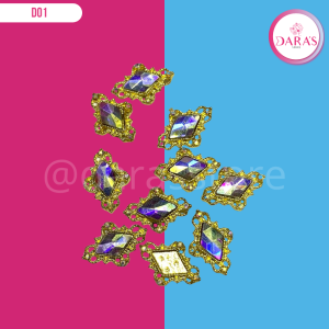 DIJES DE CRISTAL MORADO X UNIDAD