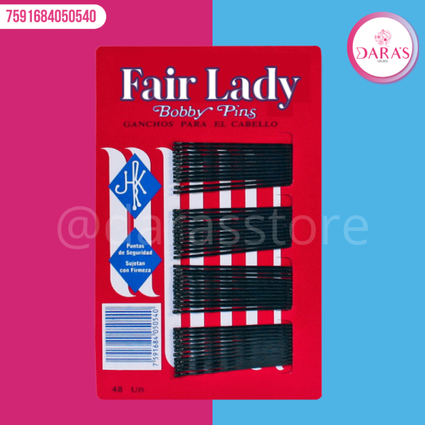 GANCHO NEGRO DE CABELLO FAIR LADY DE 48 UNIDADES