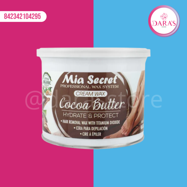 CERA PARA DEPILAR EN GEL MIA SECRET COCOA BUTTER 400ML