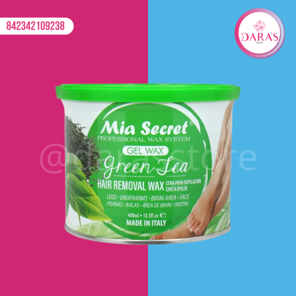 CERA PARA DEPILAR EN GEL MIA SECRET GREEN TEA 400ML
