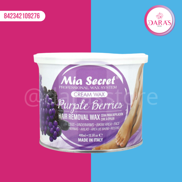 CERA PARA DEPILAR EN GEL MIA SECRET PURPLE BERRIES 400ML