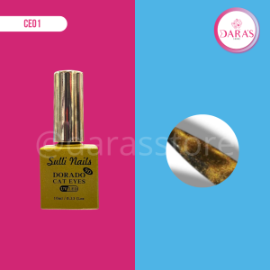 ESMALTE SULLI NAILS CAT EYES 9D (OJO DE GATO) DORADO Y PLATEADO 10ML