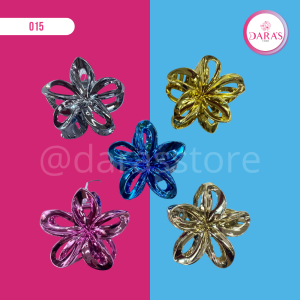 GANCHETA DE CABELLO NO.H569 FLOR METALIZADA