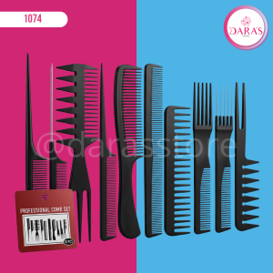 PEINE DE BARBERIA PROFESSIONAL KIT DE 10 PIEZA