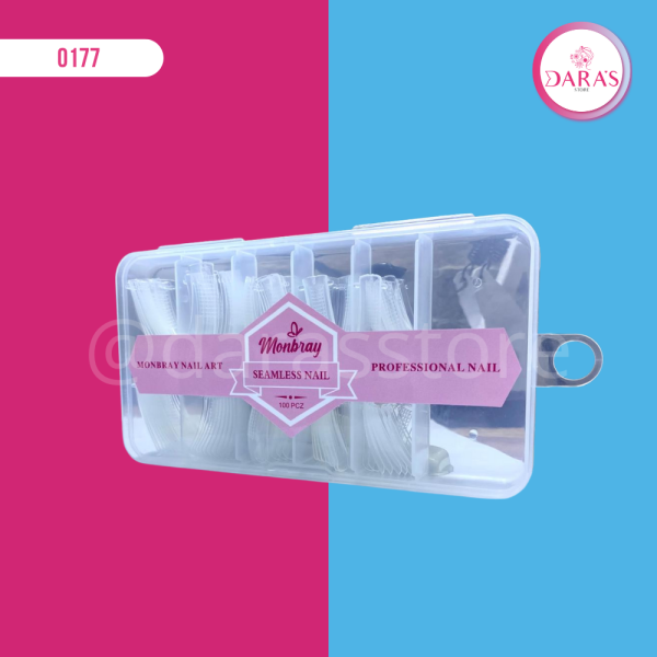 MOLDES DUAL DE POLYGEL MONBRAY 100PIEZAS SEAMBLESS NAIL CUADRADA