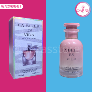 PERFUME EN ACEITE KISS RAVEY 60ML LA BELLE ES VIDA ROSA