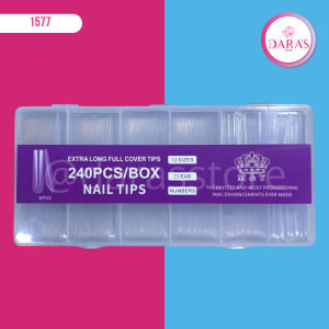 UÑAS JELLY M&Y 240PIEZAS CUADRADAS EXTRA LONG KP03