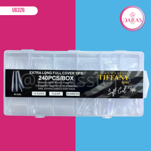 UÑAS JELLY TIFFANY 240PIEZAS COFFIN EXTRA LONG N.3 XXL