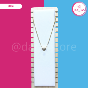 COLLAR STAINLESS STEEL PERLA + CORAZON (CADENA)
