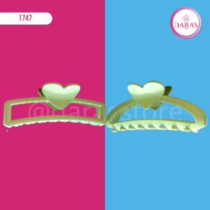 PINZA DE CABELLO RECTANGULAR GRANDE DE CORAZON