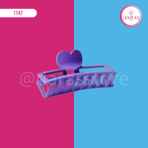 PINZA DE CABELLO RECTANGULAR GRANDE DE CORAZON