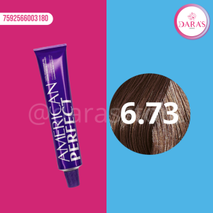 TINTE AMERICAN PERFECT 58GR 6.73 RUBIO OSCURO MARRON DORADO