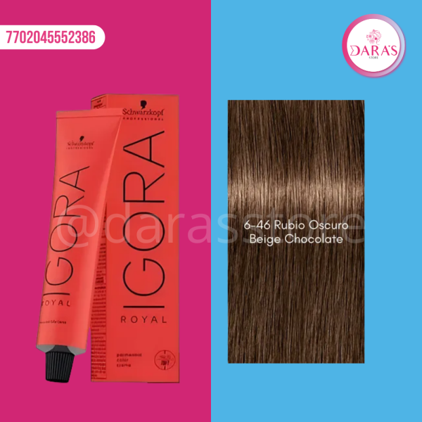 TINTE IGORA 60GR 6-46 RUBIO OSCURO BEIGE CHOCOLATE