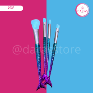 BROCHA DE MAQUILLAJE COLA DE SIRENA DE 4 UNIDADES