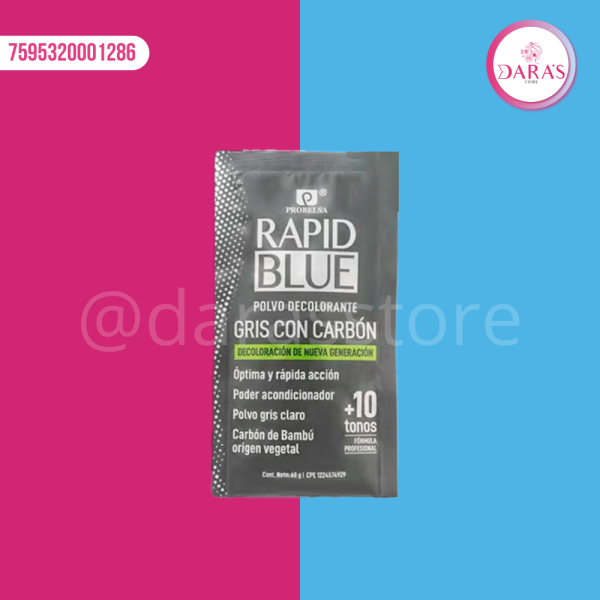 DECOLORANTE PROBELSA RAPID BLUE GRIS CON CARBON +10 TIBIS 60GR