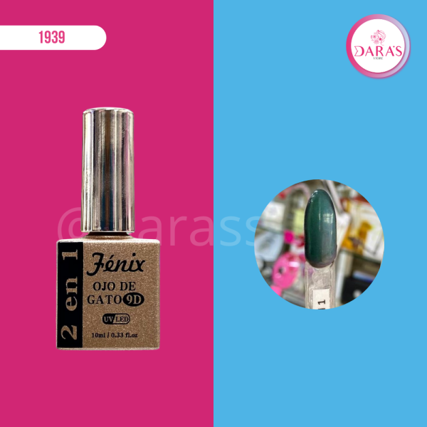 ESMALTE FENIX OJO DE GATO 2 EN 1 9D N.01 10ML