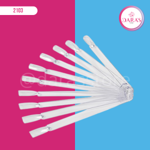 MOSTRARIO DE UÑAS TRANSPARENTE 50 PIEZAS