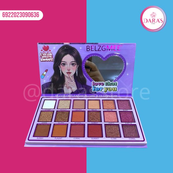 PALETA DE SOMBRA DE OJO BELZGMEE YOU'RE SWEET 18 TONOS NO.9063