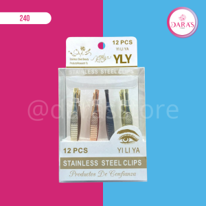 PINZA DE CEJAS YLY STANLEESS STEES CLIPS NO.1902 X UNIDAD