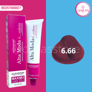 TINTE ALFAPARF ALTA MODA 60GR 6.66 RUBIO OSCURO ROJO INTENSO