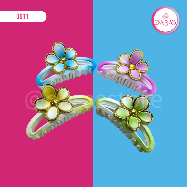 GANCHETA DE CABELLO NO.606-19 FLOR DORADA
