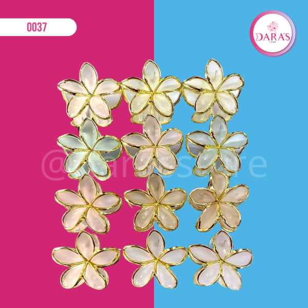 GANCHETA DE CABELLO NO.606-27 FLOR DORADA