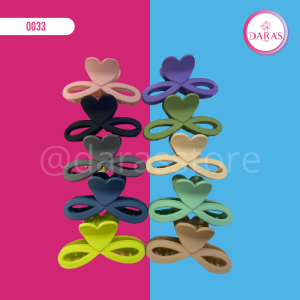 GANCHETA DE CABELLO NO.606-34 CORAZON MATTE