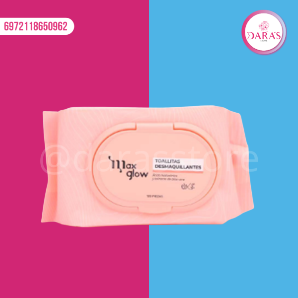 TOALLAS DESMAQUILLANTES MAXGLOW 120PIEZAS