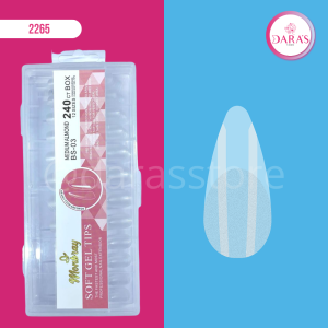 UÑAS JELLY MONBRAY 240PIEZAS MEDIUM ALMOND NO.BS-03