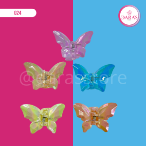 GANCHETA DE CABELLO NO.551 MARIPOSA COLORES TORNASOL