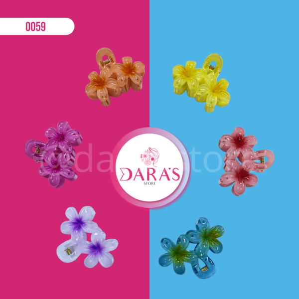 GANCHETA DE CABELLO NO.601-22 FLOR BRILLANTE