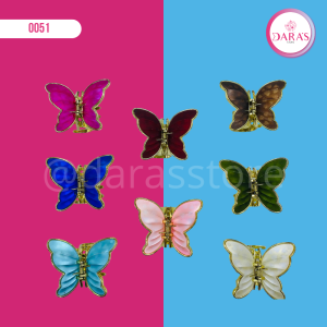 GANCHETA DE CABELLO NO.601-4 MARIPOSA BRILLANTE