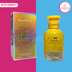 PERFUME EN ACEITE KISS RAVEY 60ML VAINILLA