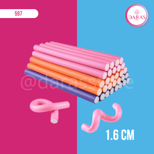 RIZADOR DE CABELLO 1.6CM TUBO DE ESPUMA FLEXIBLE *10PIEZAS (BIGUDIES DELGADO) NO.3
