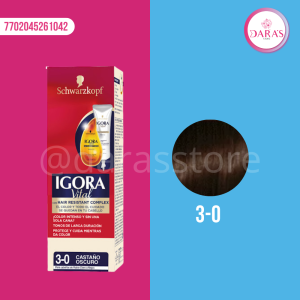 TINTE IGORA VITAL 50ML 3-0 CASTAÑO OSCURO
