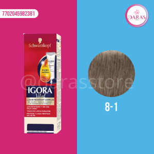 TINTE IGORA VITAL 50ML 8-1 RUBIO CLARO CENIZO